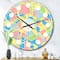 Designart Geometrical Pastel Abstract II Mid-Century Modern Wall Clock